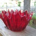 Beautiful Ruby Red Vintage Art Glass Candy Dish