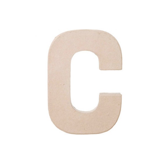 8 Inch Paper Mache Letter C - Craft and Party Supplies Il_570xn