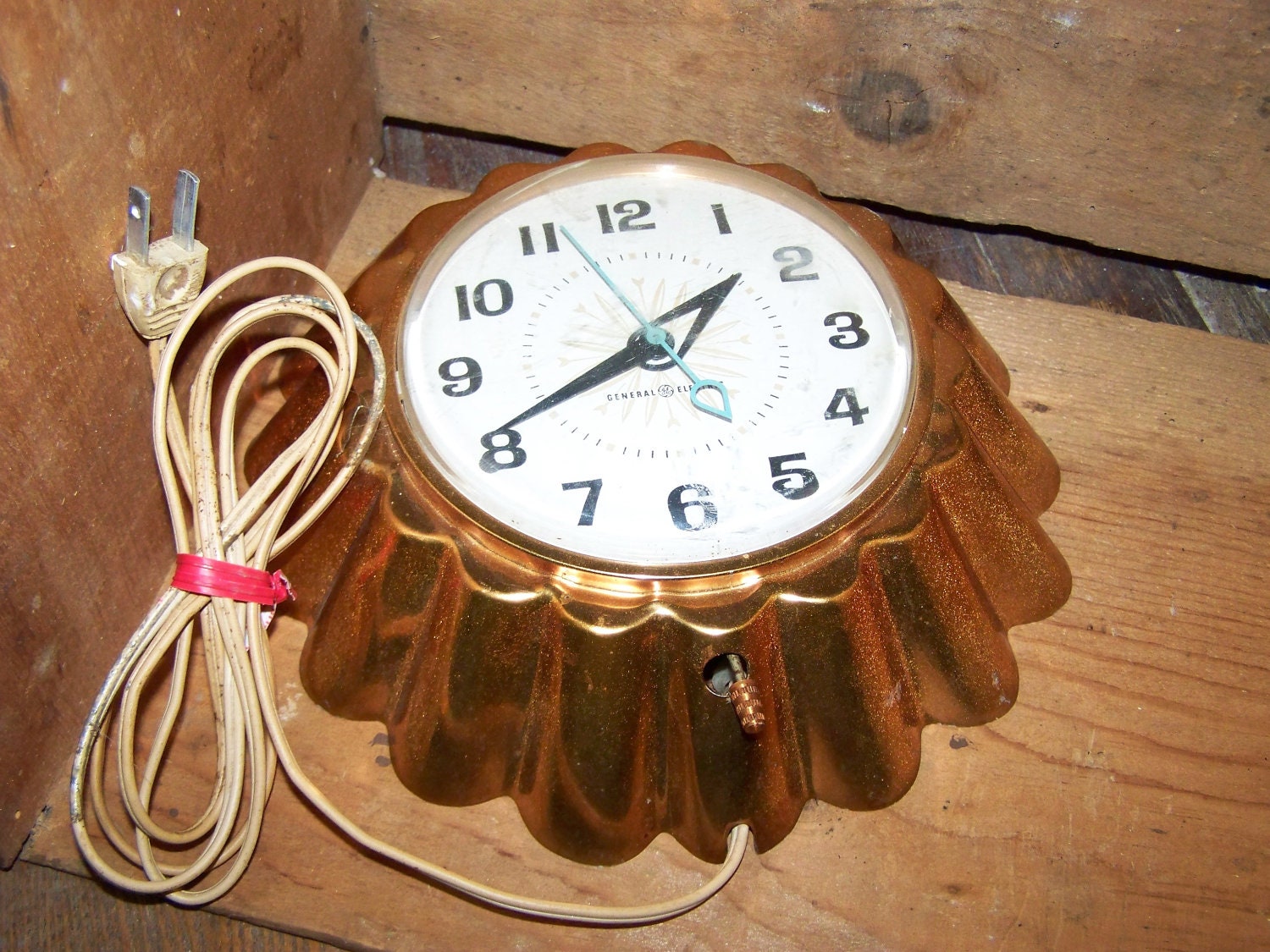 Copper Kitchen Clock Retro GE Electric Clock