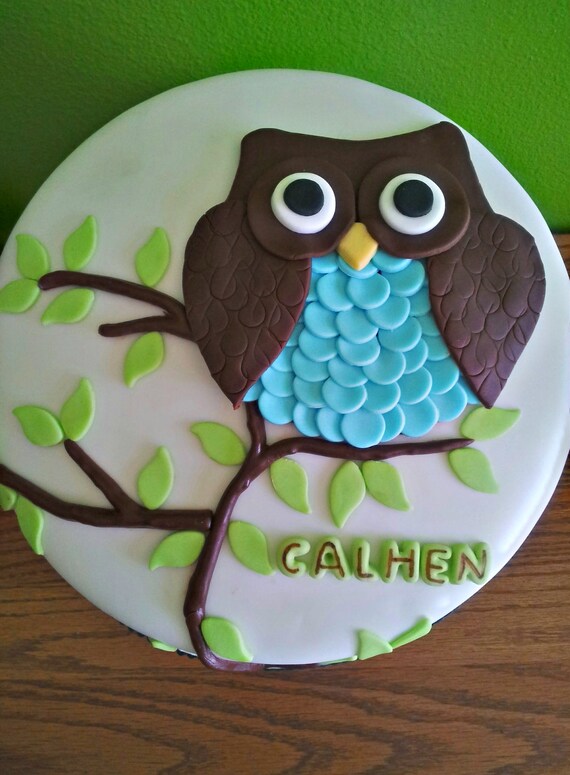 Items similar to Fondant Owl Cake Topper on Etsy