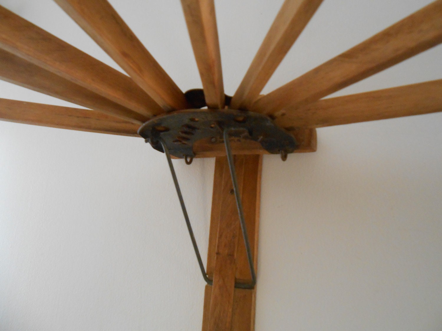 Antique Wooden Wall Mounted Drying Rack 