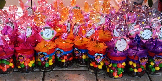 shower favors baby oh Jar Baby Favors shower Party Birthday Baby party Dora Food