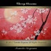 CUSTOM ORDER Original Modern Art Painting on Gallery wrapped Canvas 48" x 24", Home Decor, Wall Art ---Cherry Blossoms---