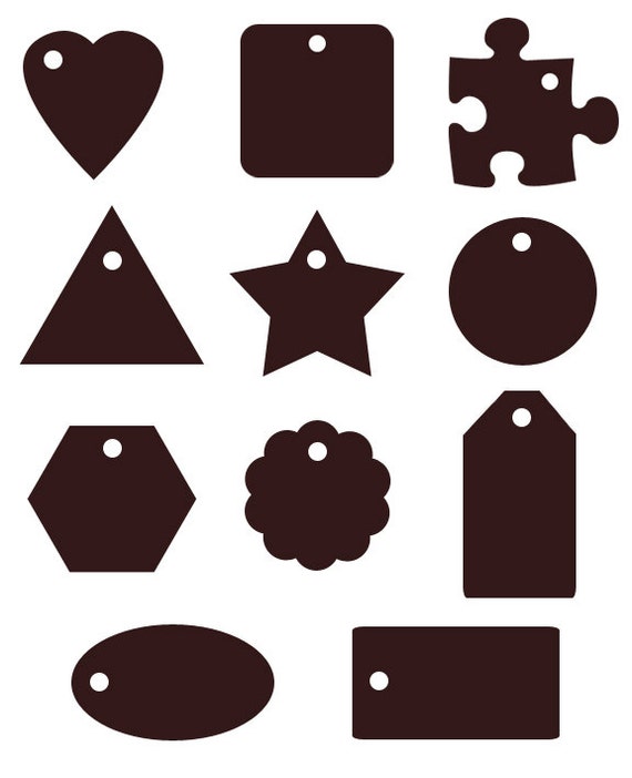 Wooden Packaging Tags with Logo set of 100