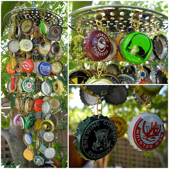 Handmade Random Beer Bottle Cap Wind Chime