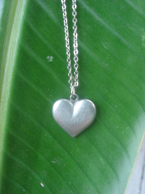 Pewter Heart Pendant with Silver Chain