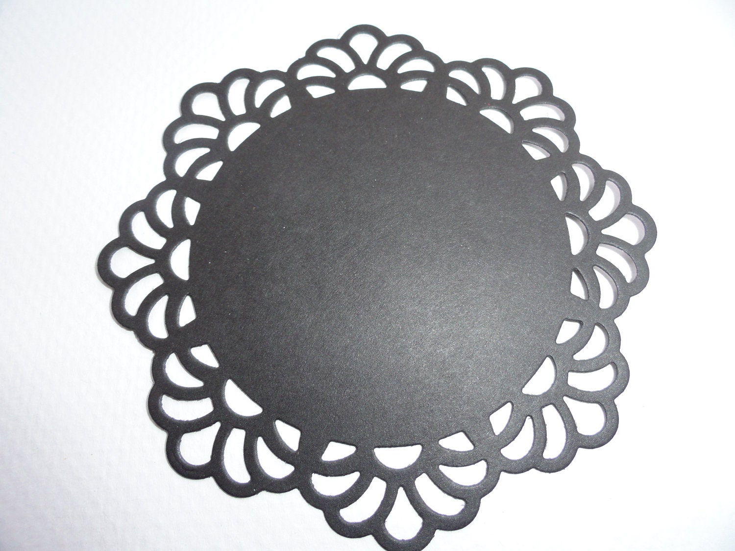 Black Paper Doilies Set of 12 by on Etsy