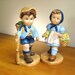 Vintage Ceramic Boy Girl Figurines, Mid Century, Large size, Statues, Hummel Style