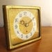 Vintage Seth Thomas Electric Clock, Gold Plated, 1950's, Mid Century, Mad Men Style