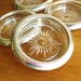 Vintage 1960's Coasters, Made by International Silver Company, Silver plated, Starburst Design