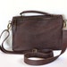 Brown leather Ipad messenger bag Leather briefcase by Dalfia