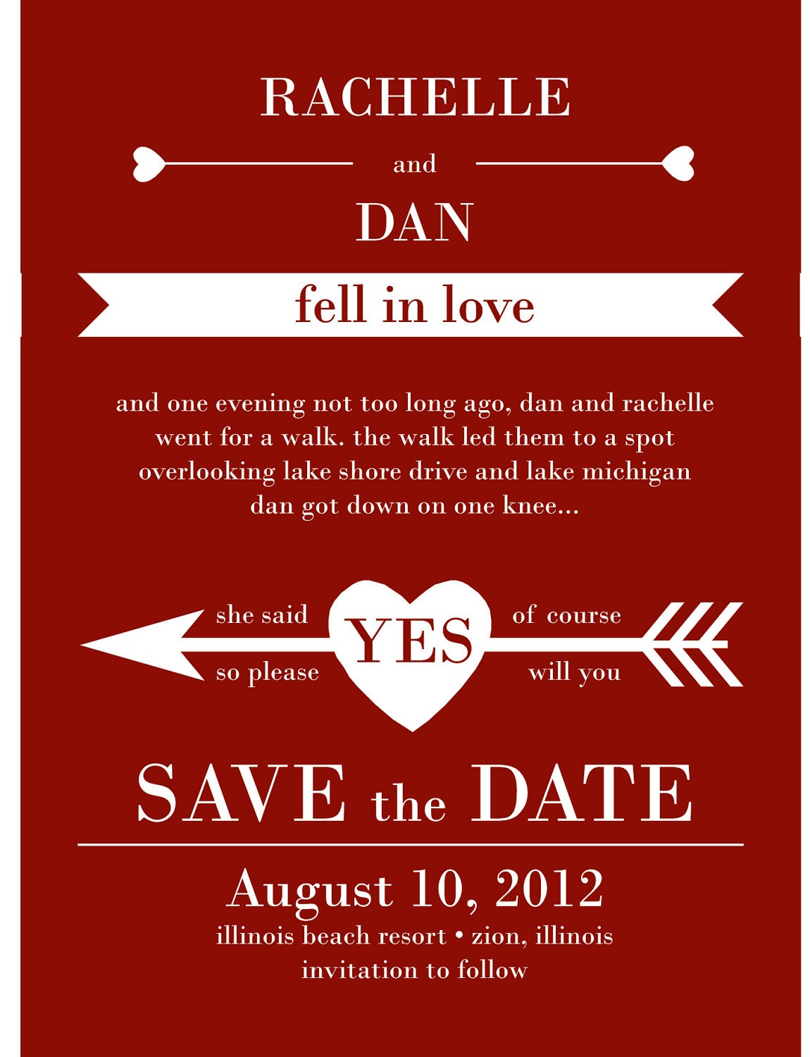 Save the Date Love Story by ElsyPaper on Etsy