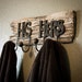 Reclaimed Wood His and Hers Bath Towel Hooks