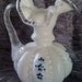Fenton Glass - Scarce Hand Painted Elizabeth Pattern on Silver Crest Milk Glass Pitcher