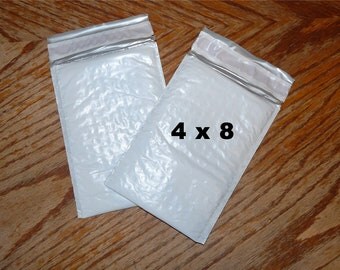 25 - Poly Bubble Mailers - Padded Envelopes - 4 in x 8 in (Size 000)