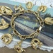 LUCKY VINTAGE HORSE gold charm bracelet