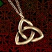 Celtic Sterling Silver Woven Knotwork Pendant Large Trinity Knot CP-1