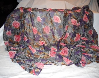 3 Yards Of Vintage Muslim Crepe Chiffon Fabric