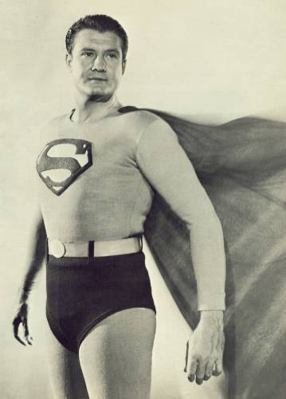 Vintage SUPERMAN George Reeves 8 x 10 Portrait -Ready to Frame