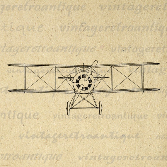 Digital Printable E1 Airplane Download by VintageRetroAntique