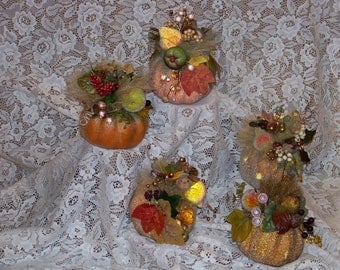 Small Pumpkin-Decorated Pumpkin-Fall,Autumn,Thanksgiving Arrangement,Decoration,Centerpiece