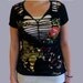 Heart Cut Ripped Black Christian Audigier Tank DIY