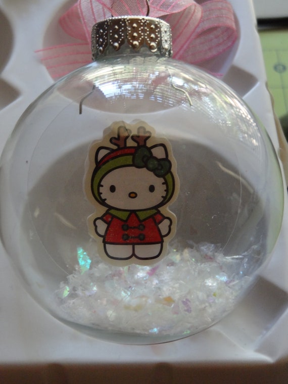 Glass Ornament Hello Kitty