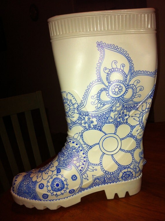 Items similar to Sunny Day Rain Boots on Etsy