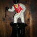 Black Americana solid cast Iron Jockey door stop (HEAVY over 5 lbs)