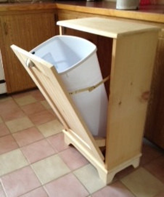 Wood Trash Bin Recycling Bin Storage Bin Solid By WoodYouBuildIt   Il 570xN.383210448 Glcj 