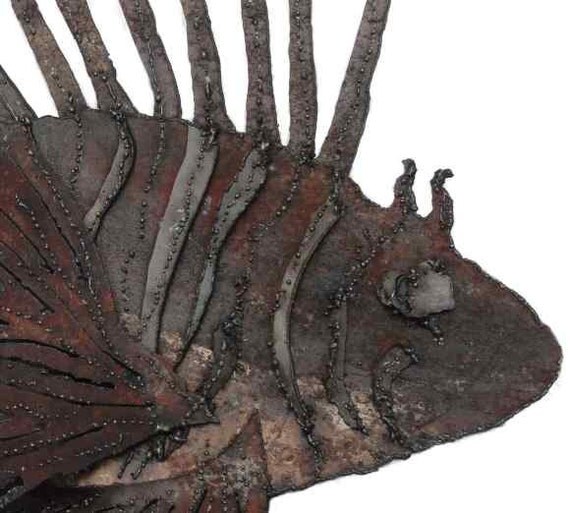 Lionfish sheet metal wall art