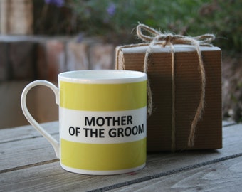 Mother Of The Groom Hoop Mug (pictured in light green)