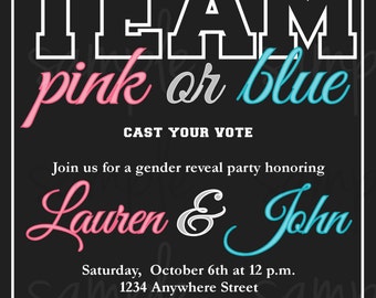 Gender Reveal Invitation
