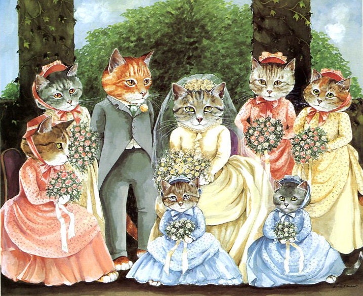 Victorian Cats Susan Herbert Antique / Vintage Art Prints