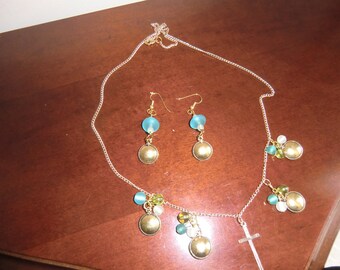 Necklace & Earrings, handmade,
