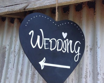 Heart Shaped Chalkboard Sign