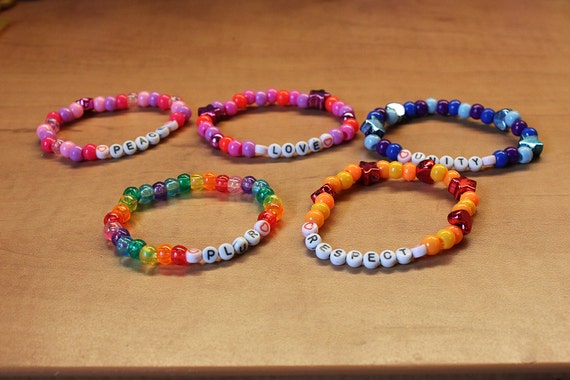 PLUR Kandi Bracelet Single Set of 5