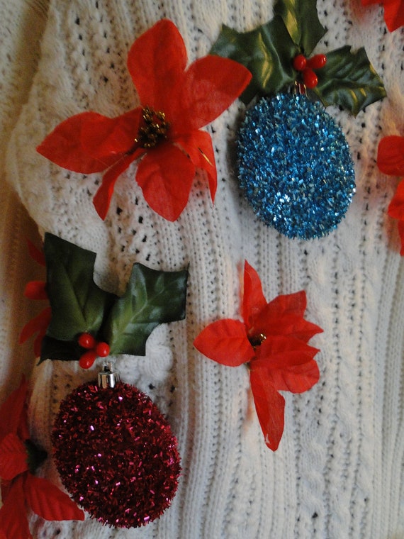 Homemade Cheap Ugly Christmas Sweater WITH matching purse