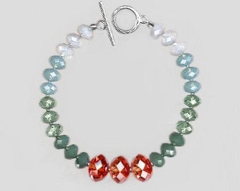 Sterling Silver Bracelet with Swarovski Briolette Beads