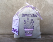 Lavender sachet (medium) in muslin bag, organic lavender, all hand-made