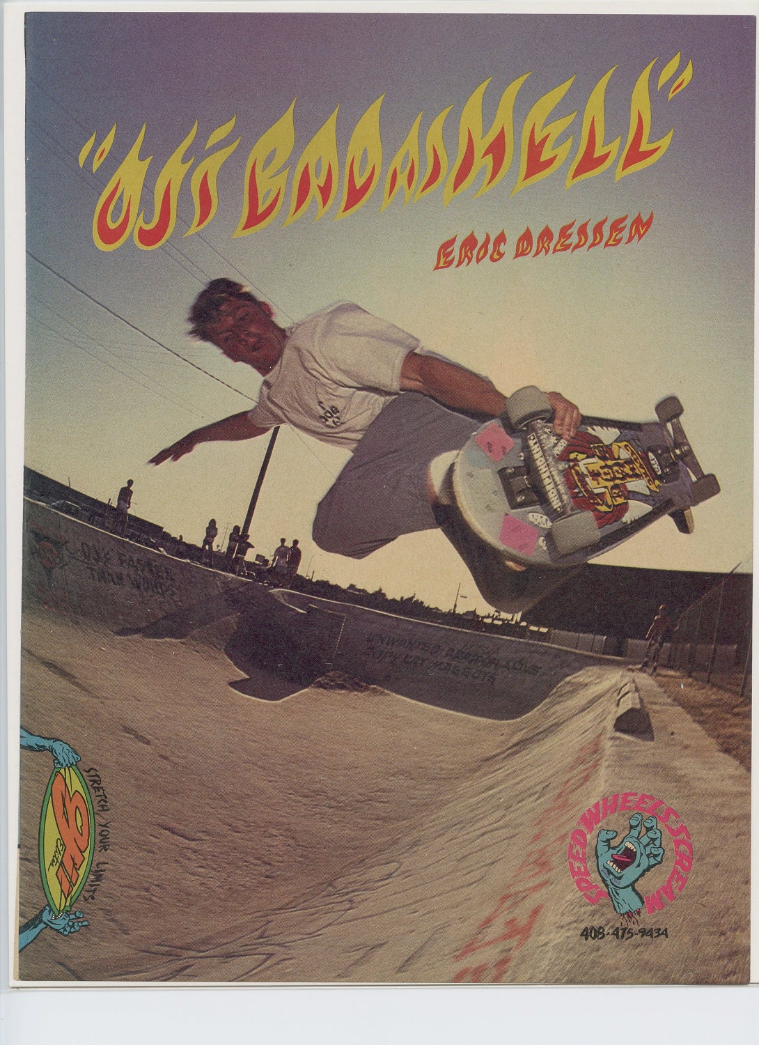 ERIC DRESSEN Speed Wheels Skateboard Ad Vintage Advertisement