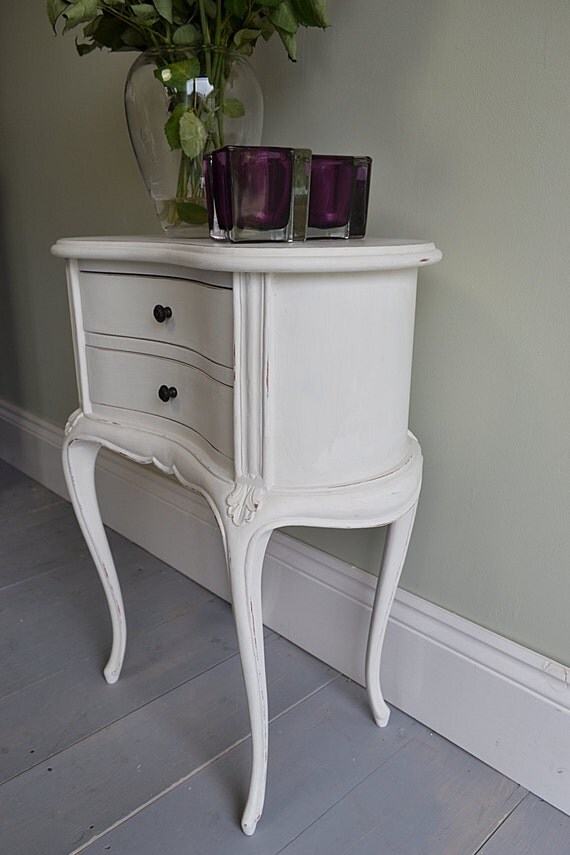 white French Style Shabby Chic Bedside Table FREE UK