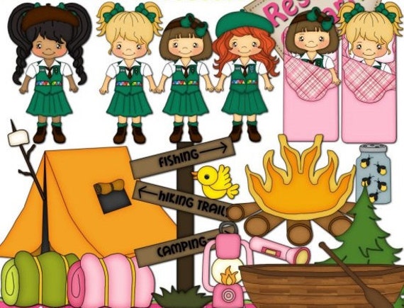 free girl scout camping clipart - photo #7