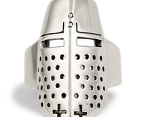 Silver Crusader Knight Ring Lancelot Medieval Ring in Sterling Silver 925 - All Sizes