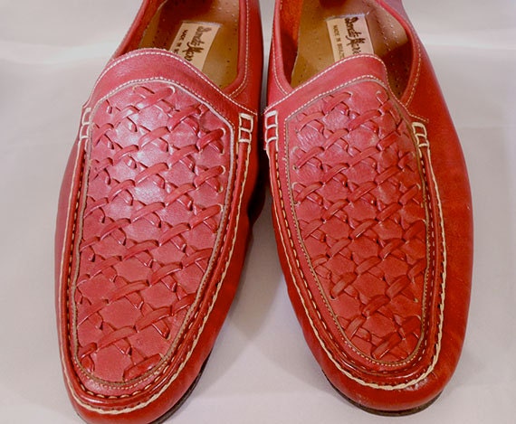 Vintage Mens Shoes by Donato Marrone / Size 12 Dark Cherry Red