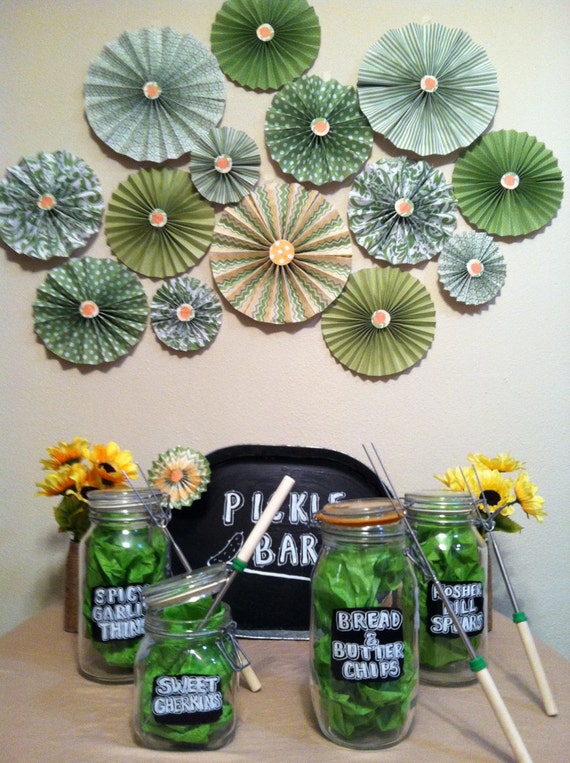 Items similar to Set of Wedding Pickle Bar with vintage swingtop