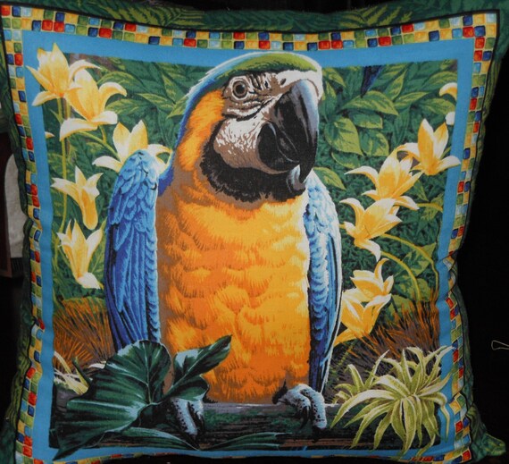 parrot plush pillow