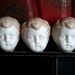 The Triplets 3 Vintage German CREEPY Sweet Dug Up Doll Heads BOYS Painted Hair Frozen CHARLOTTE 33e5c3