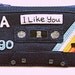 Women's Clutch Mix Tape Zip Pouch Cassette Tape Wallet I Like You