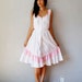 vintage SUN dress / 1980s EMBROIDERED ruffled day dress